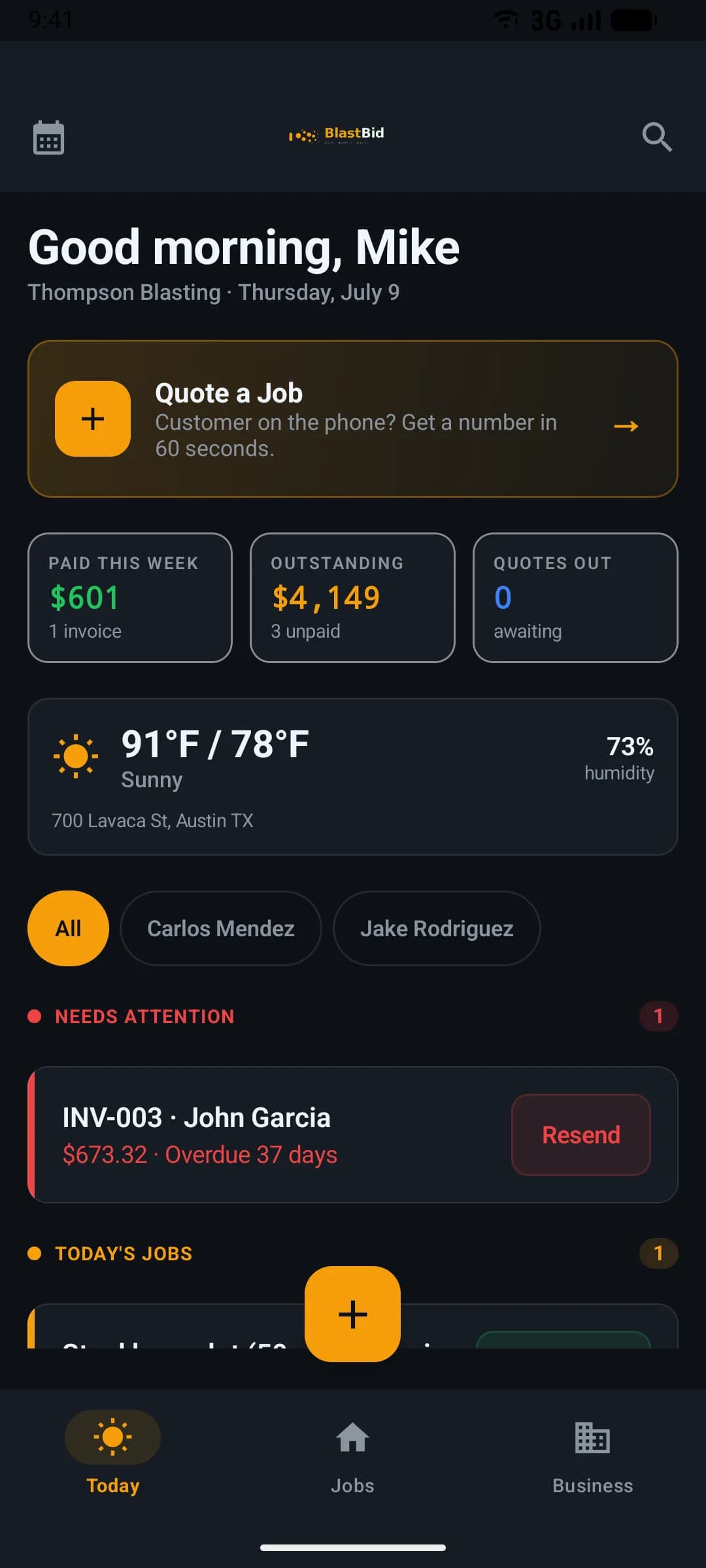 BlastBid on Android